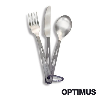 OPTIMUS Titanium 3-Piece Cutlery Set 鈦合金餐具三件組 8016286｜台灣總代理