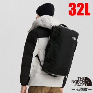 【The North Face】多功能背提兩用行李包 32L 大容量雙肩後揹包 手提行李袋 自助旅行包 黑 52RR