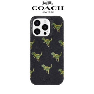 COACH iPhone 16系列 精品手機殼 黑色小恐龍