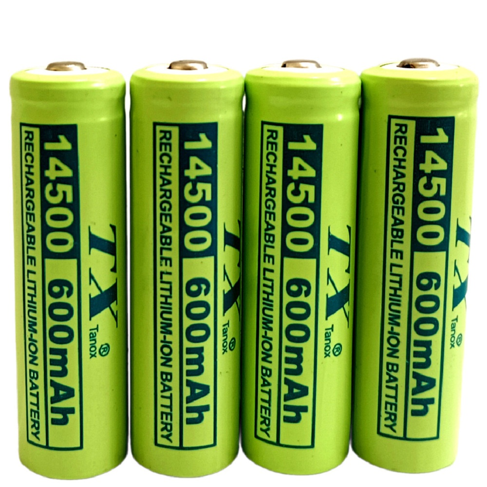 TX特林600mAh14500鋰電池3.7V4入組(14500-4)