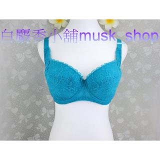 尺寸34E=75E-微風藍綠色塞納河之謎系列吉野櫻蕾絲手捧包覆-S2930258＊白麝香小舖全新Swear思薇爾內衣