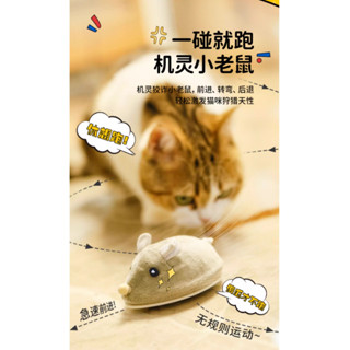 嬰幼兒吸引爬行學走路玩具 電動USB充電小老鼠自嗨解悶神氣 自動感應模擬逗小孩寵物貓咪 二手