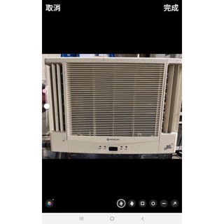 二級能效～二手中古日立1噸雙吹變頻冷暖窗型冷氣，型號RA-28NA， 保固3個月，請詢問大戶藥師