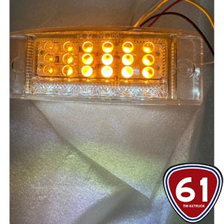 【61車庫】LED 雙色照地 照地邊燈 統聯 側燈 貨車 卡車 照地燈 側邊燈 24v 邊燈 方向燈 小燈 側燈 臺製