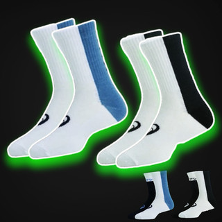 ASICS BASKETBALL Crew Socks 運動襪 撞色 緩震 藍球襪 單雙販售 3033C030 SOX