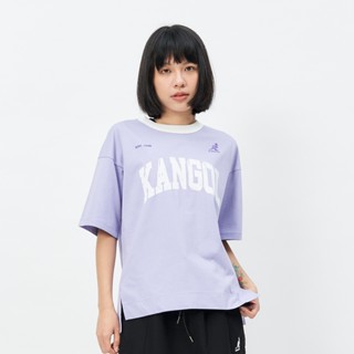 Kangol 男款 女款 紫色 中性 休閒 圓領 涼感 寬版 仿舊 T恤 Logo 上衣 短袖 6422100591