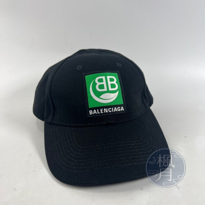 BRAND楓月 BALENCIAGA 巴黎世家 綠LOGO老帽 #L 刺繡網帽 棒球帽 鴨舌帽 精品服飾