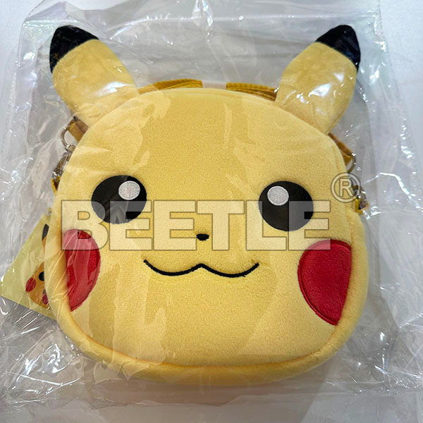 BEETLE 寶可夢 皮卡丘 神奇寶貝 背包 側背包 絨毛 POKEMON PIKACHU 立體充棉娃娃肩包