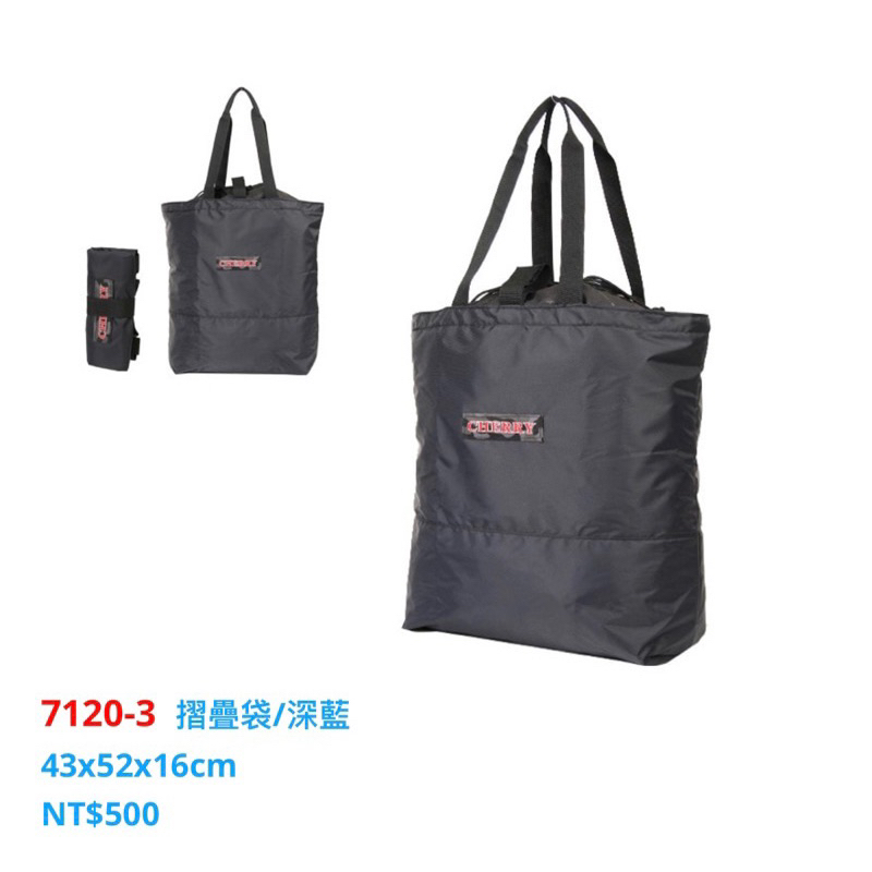 YESON 永生牌 7120可折疊式購物袋 （深藍色）束口袋 可肩背手提  台灣製造$500