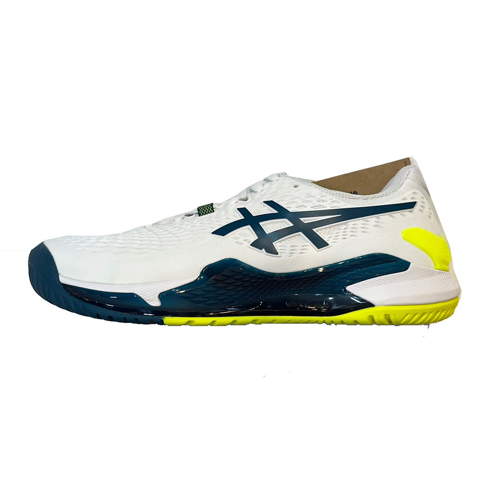 【outlet出清/超取免運】ASICS 男款 零碼30cm RESOLUTION 網球鞋 白X綠1041A376101