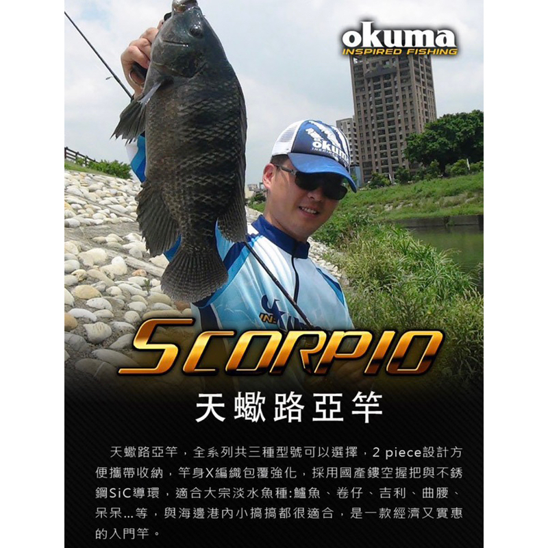 💕朵拉釣具💕OKUMA 天蠍座路亞竿 直柄 黑紫色