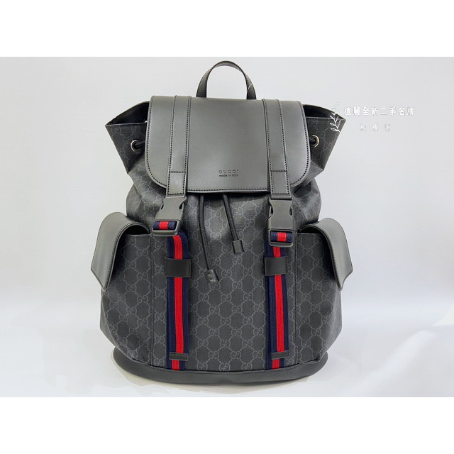 Gucci GG Black Supreme Backpack 495563 Men's Backup