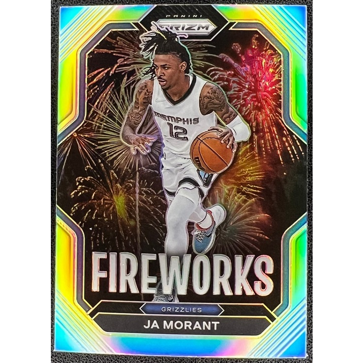 NBA 球員卡 Ja Morant 2022-23 Prizm Fireworks Silver Prizm 銀亮
