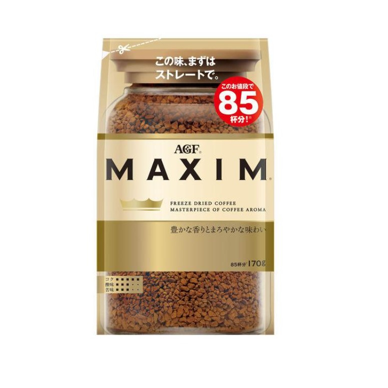 日本AGF MAXIM 箴言金咖啡 170g 補充包 2750387