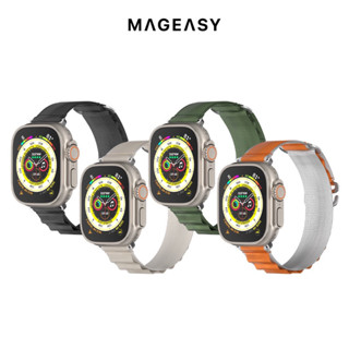 授權經銷-MAGEASY Apple Watch ACTIVE運動高山錶帶-S10/Ultra/9/8/7/6全系列