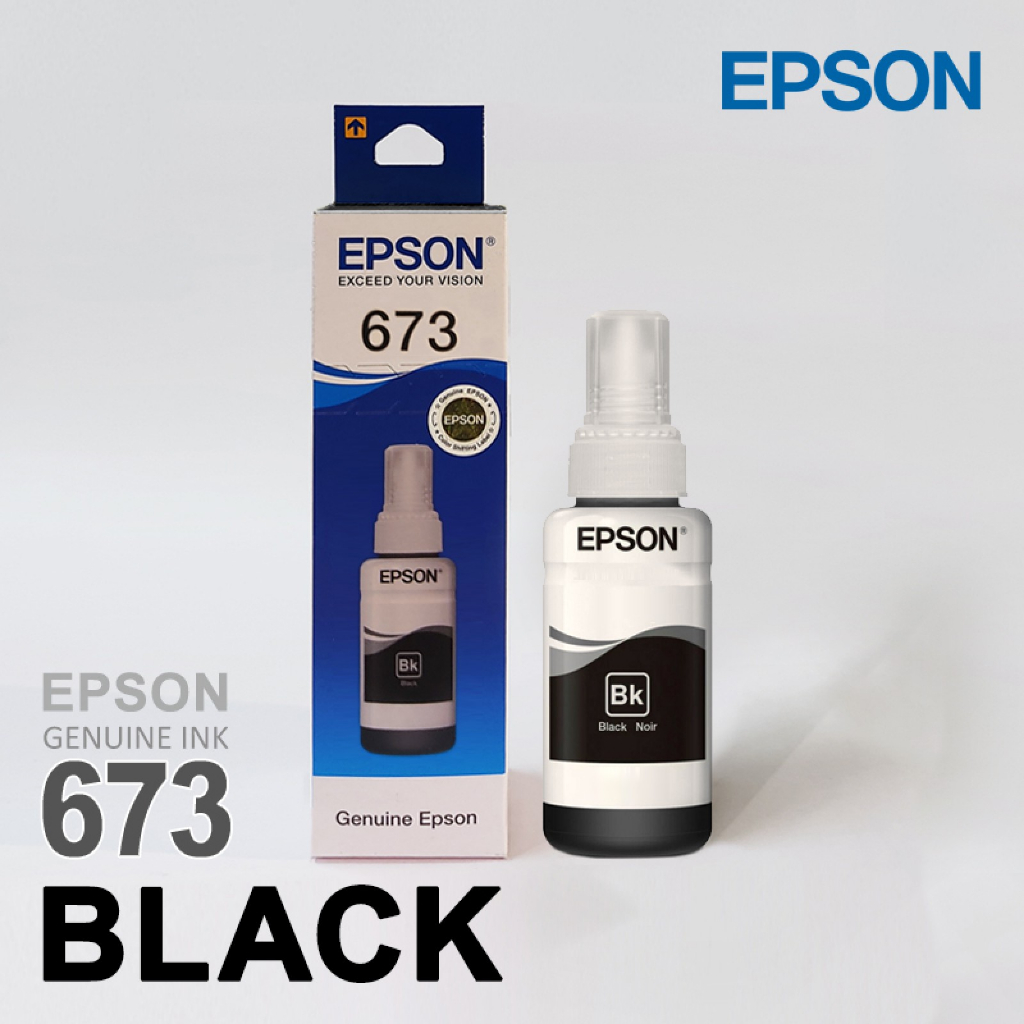 EPSON T6731 / T673100 全新盒裝原廠黑色墨水瓶【適用】L800 / L805 / L1800