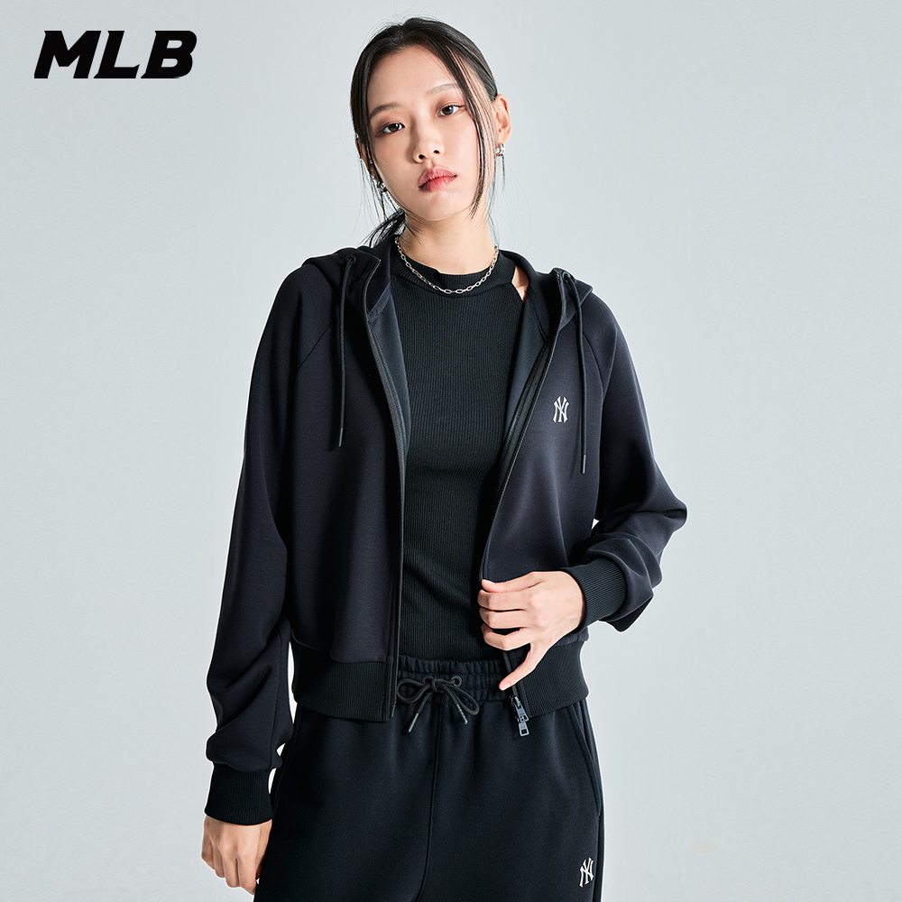 MLB 女版拉鍊連帽外套 紐約洋基隊 (3FTRB2034-50BKS)【官方旗艦店】