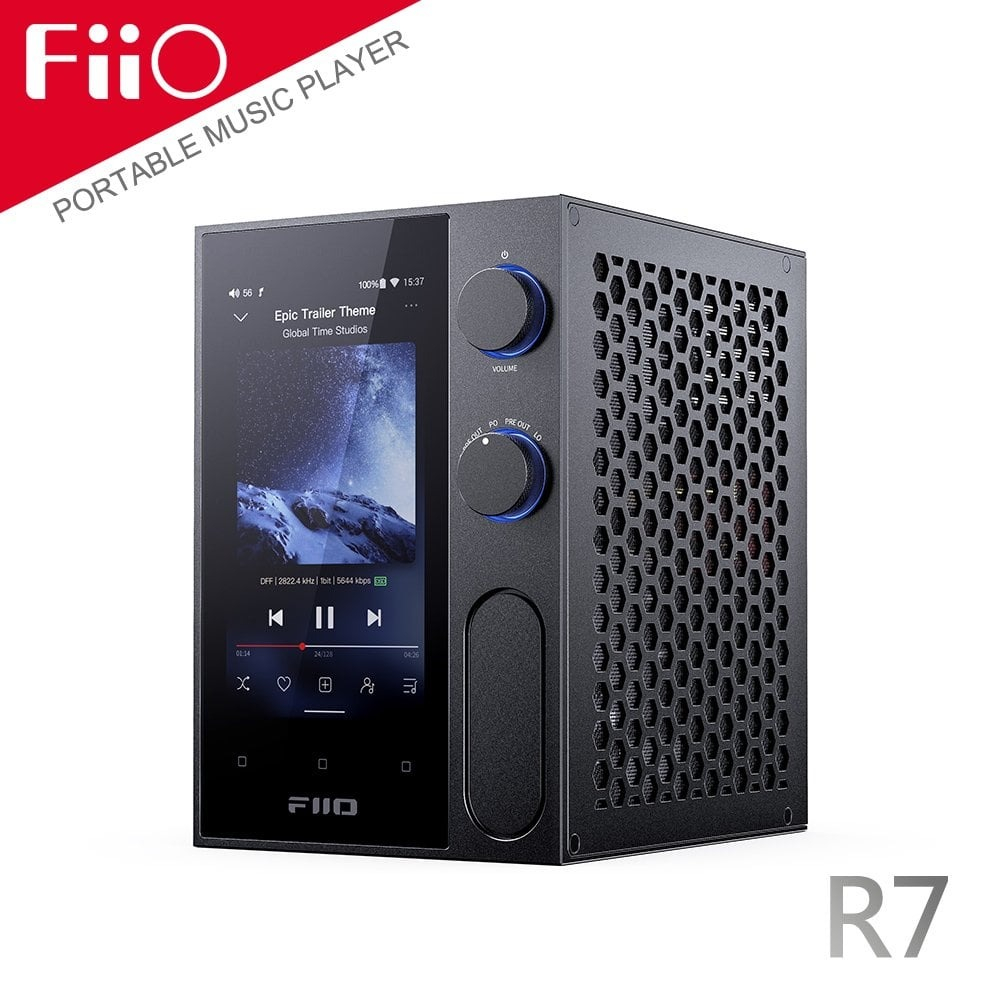 【風雅小舖】【FiiO R7桌上型音樂解碼播放器-黑色款】6.35/4.4mm/XLR耳機輸出/光纖同軸輸入輸出