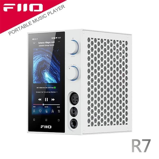 【風雅小舖】【FiiO R7桌上型音樂解碼播放器-白色款】6.35/4.4mm/XLR耳機輸出/光纖同軸輸入輸出