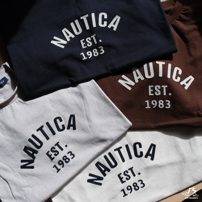 【奶大大球鞋代購社團】正品 Nautica JP 9OZ超重磅 日線 1983 刺繡 字體 Logo Tee 長谷川昭雄