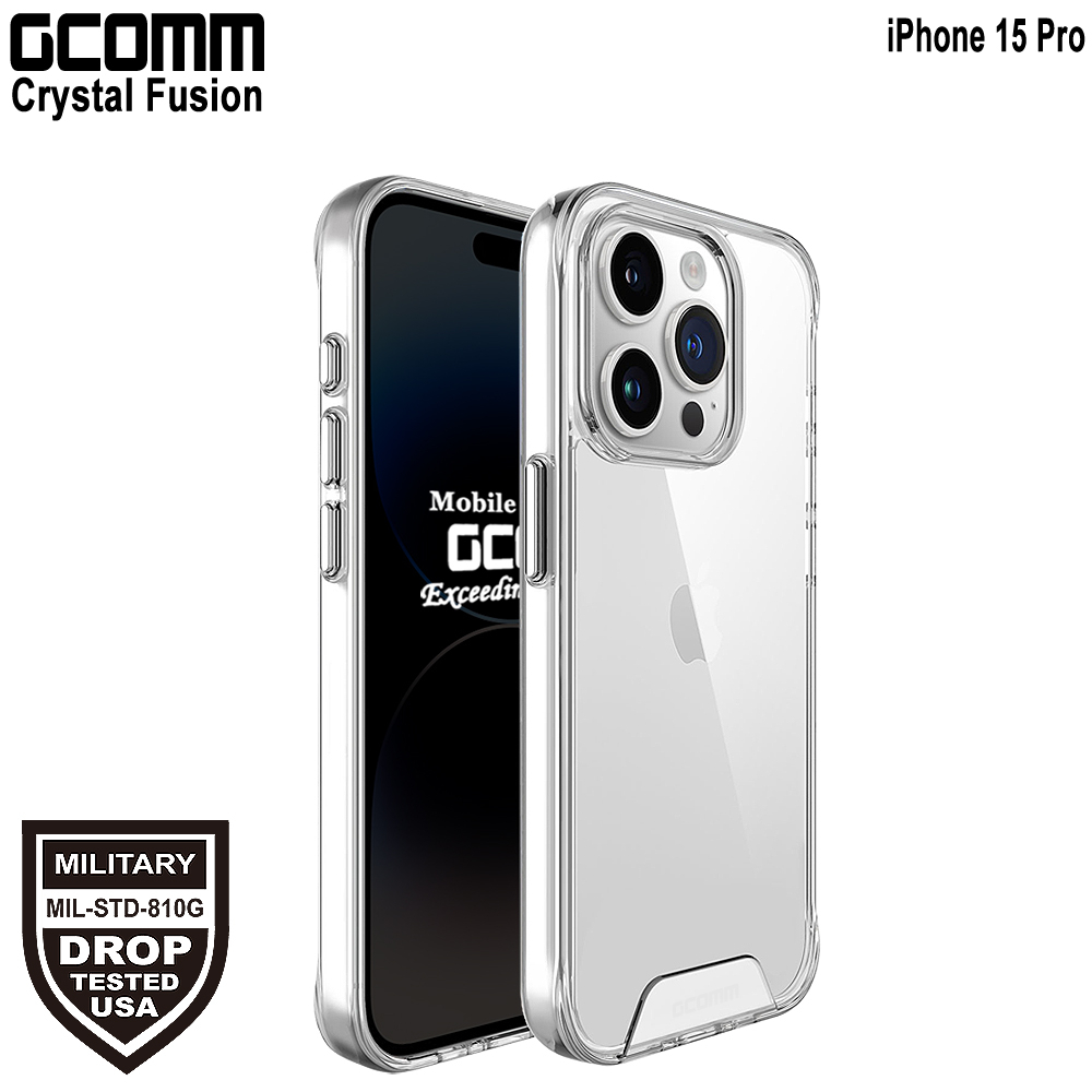 GCOMM iPhone 15 Pro 晶透軍規防摔殼 Crystal Fusion