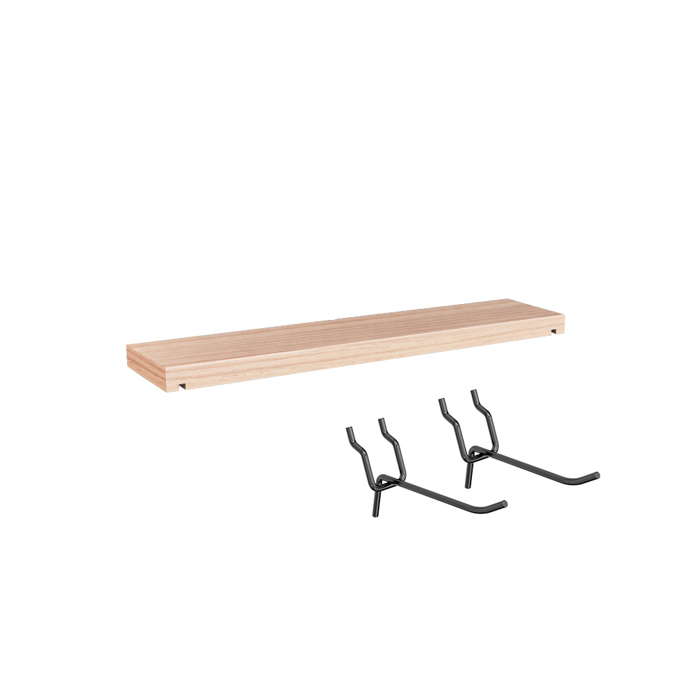 dayneeds 桌上立架/沖孔平面網專用木板配件 (附2支6cm沖孔掛勾或9公分牛角) 沖孔掛勾專用 木板置物架