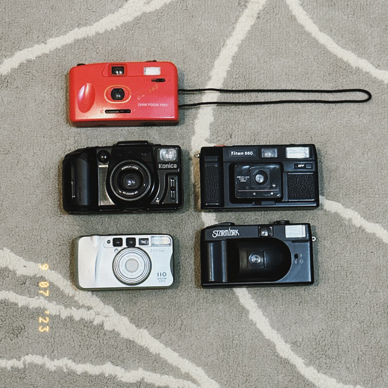 出清5台（故障機/零件機）Konica傻瓜相機 底片相機 Minolta