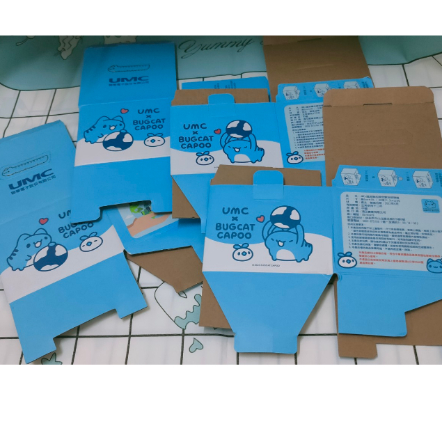 【貓貓賣場】咖波紙盒四個、聯電、股東紀念品、外盒包裝、貓貓蟲咖波、咖波、紙盒、包裝、咖波屋、外盒