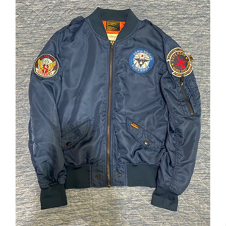 SUPERDRY極度乾燥 空軍外套 藍色夾克 貼布外套 防風外套 韓國GOT7藝人著用 此款為限定商品 M號 飛行外套