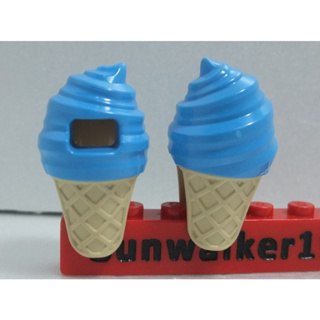 【積木2010】樂高 LEGO 深水色 冰淇淋 霜淇淋 頭套 / 80678pb01 / 60314 (C-08)
