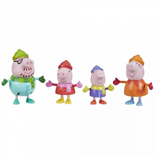 [孩之寶公司貨] 粉紅豬小妹 佩佩豬家族角色組(冬裝版) Hasbro Peppa Pig 公仔 卡通人物