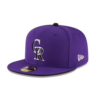 【New Era】MLB 科羅拉多 落磯 59FIFTY 正式球員帽 客場 紫色 棒球帽【ANGEL NEW ERA】