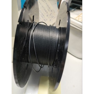 3d列印xyz線材，黑色PLA加玻纖，含線軸重約319g