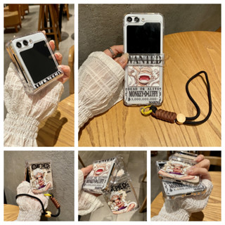 海賊王 路飛 三星Galaxy Z Flip3 4 5 摺疊手機殼 Samsung Z Flip6 翻蓋保護殼 PC硬殼