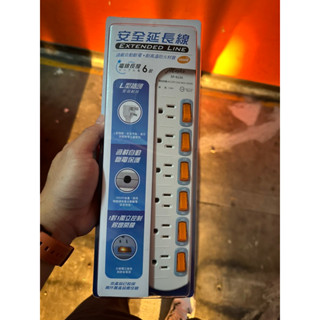 6插防雷擊延長線1.8米 $500