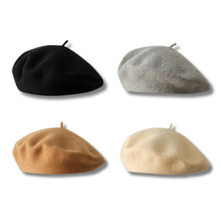 台灣公司貨 韓國 復古 貝雷帽 畫家帽 男女 羊毛呢 四色 穿搭 寒流 保暖