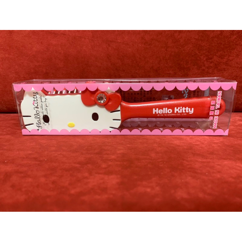 三麗鷗 Hello Kitty 凱蒂貓 KT kitty 方臉造型鑲鑽氣墊梳 氣墊梳 造型梳 梳子 卡通梳子