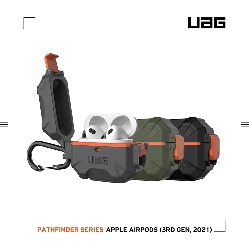 3c夢樂園 UAG AirPods 3代 Pro 2耐衝擊 防水 防塵 硬式 保護殼 黑色 硬殼 保護套 耳機 耳機殼