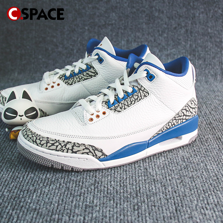 100% Air Jordan 3 Retro Wizards True Blue 白藍 巫師 CT8532-148