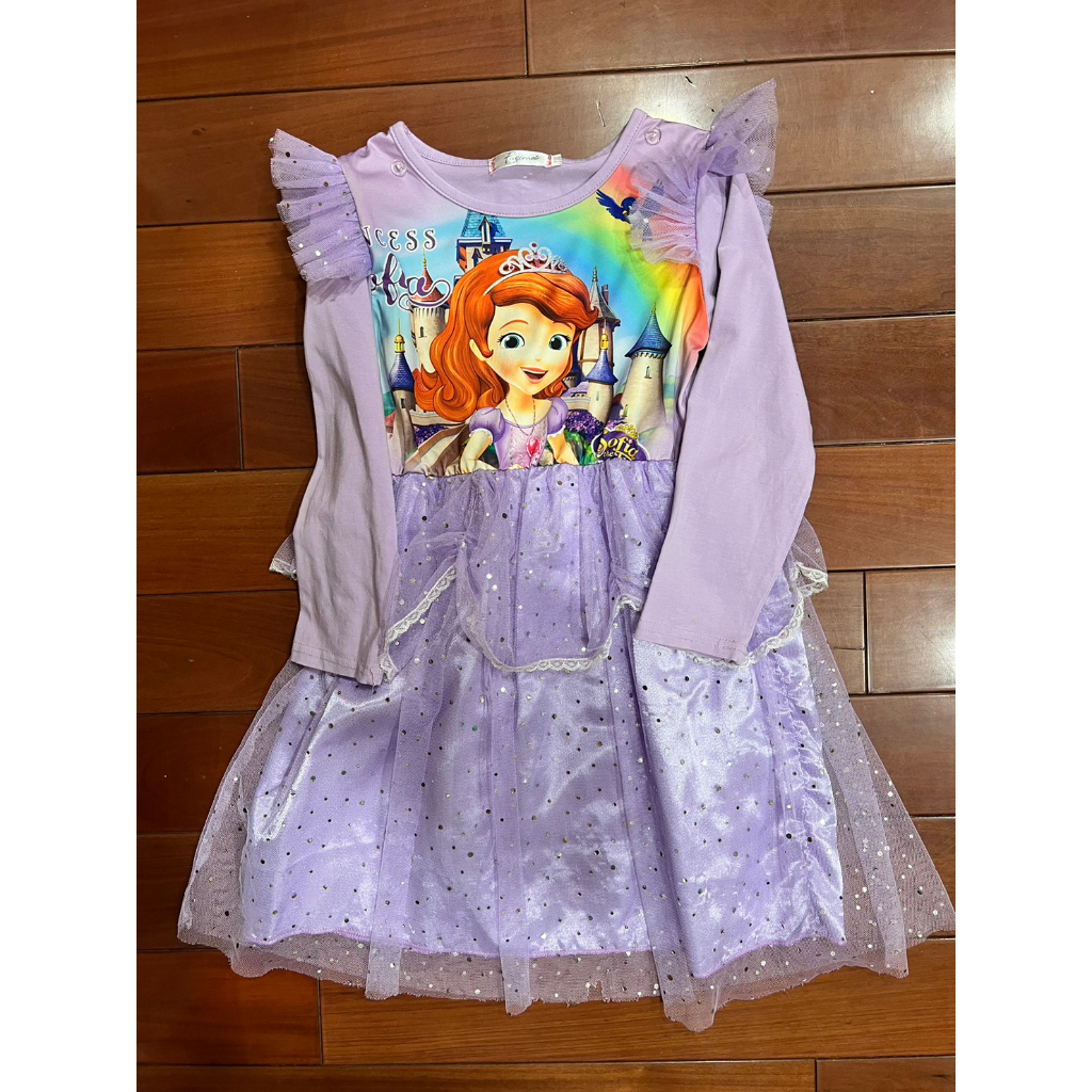 【二手童裝】蘇菲亞公主 迪士尼公主 紫色造型服 魔法奇緣 萬聖節 造型服裝 角色扮演