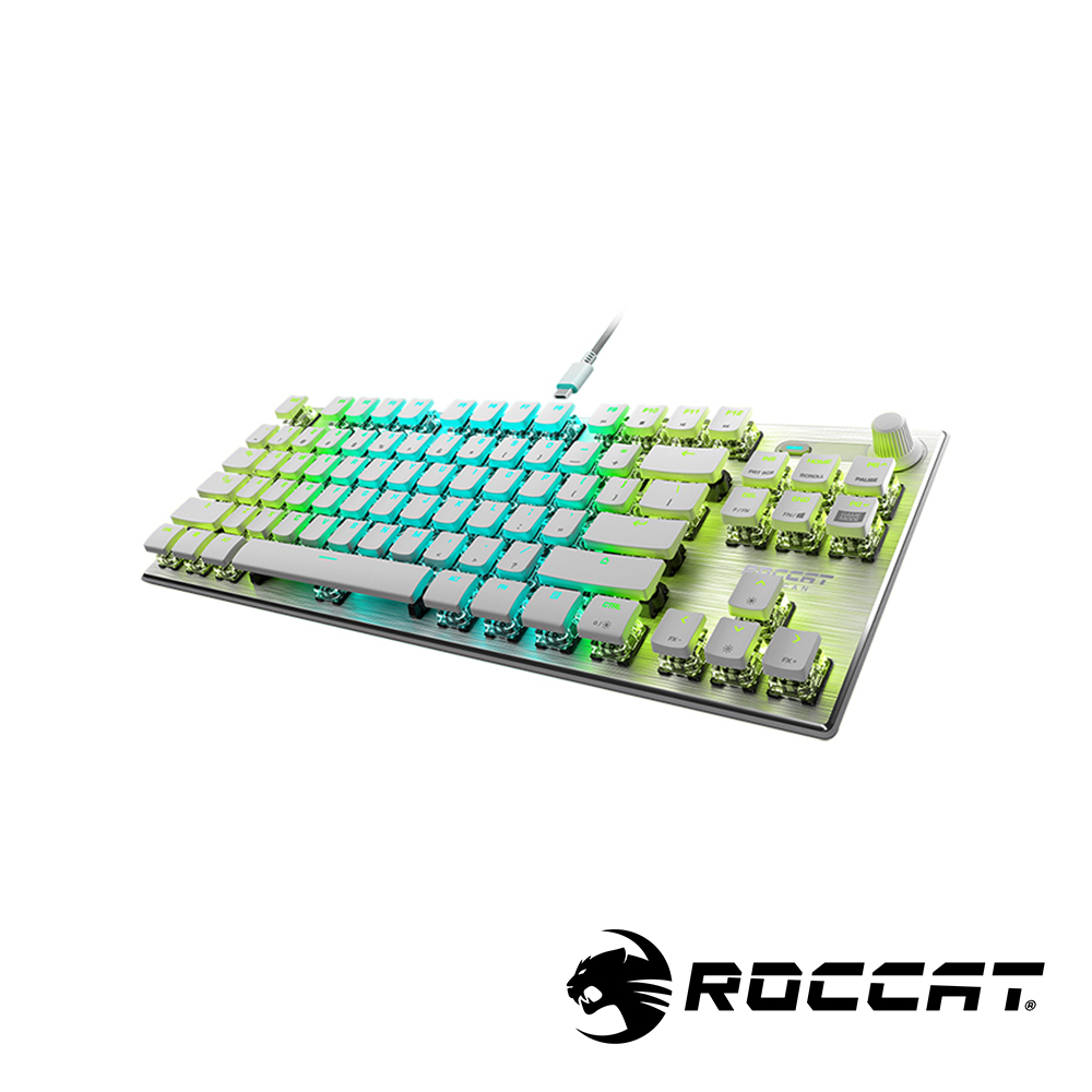 Roccat Vulcan TKL Pro 機械式電競鍵盤-白 紅軸 公司貨