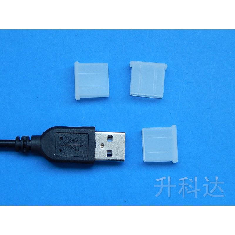 透明 USB防潮蓋 公頭防潮塵蓋 傳輸線用 5顆PP盒裝
