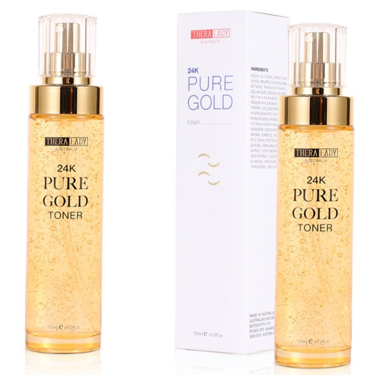 澳洲 thera lady 黃金能量水 保濕化妝水120ml 24K pure gold