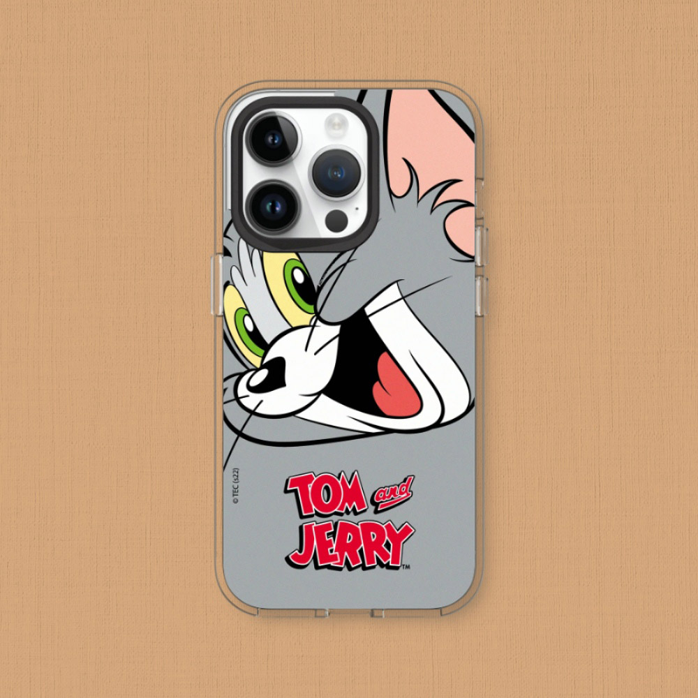犀牛盾 適用iPhone Clear透明防摔手機殼∣湯姆貓與傑利鼠系列/大臉湯姆貓