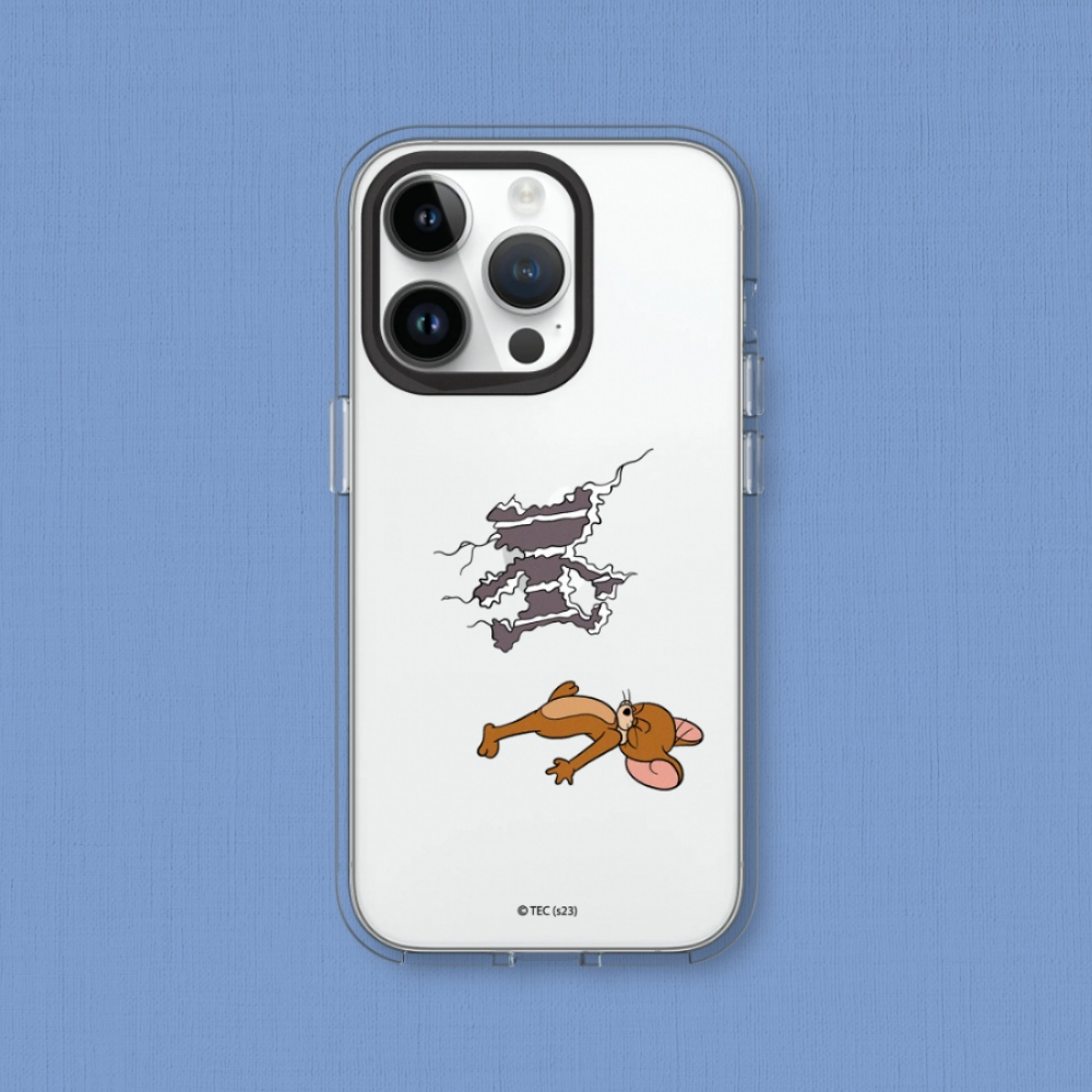犀牛盾 適用iPhone Clear透明防摔手機殼∣湯姆貓與傑利鼠系列/傑利鼠碰壁