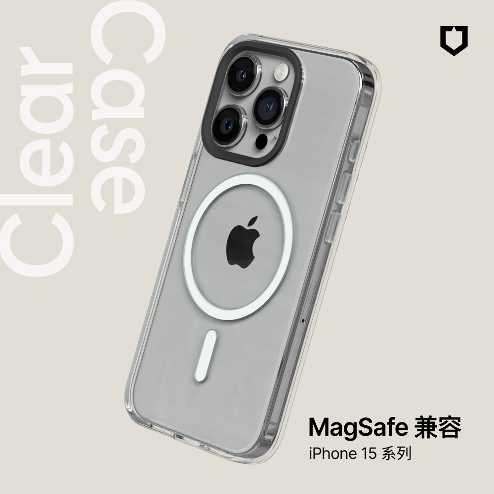犀牛盾 適用iPhone 15/Plus/Pro/Pro Max Clear(MagSafe兼容)透明防摔手機殼