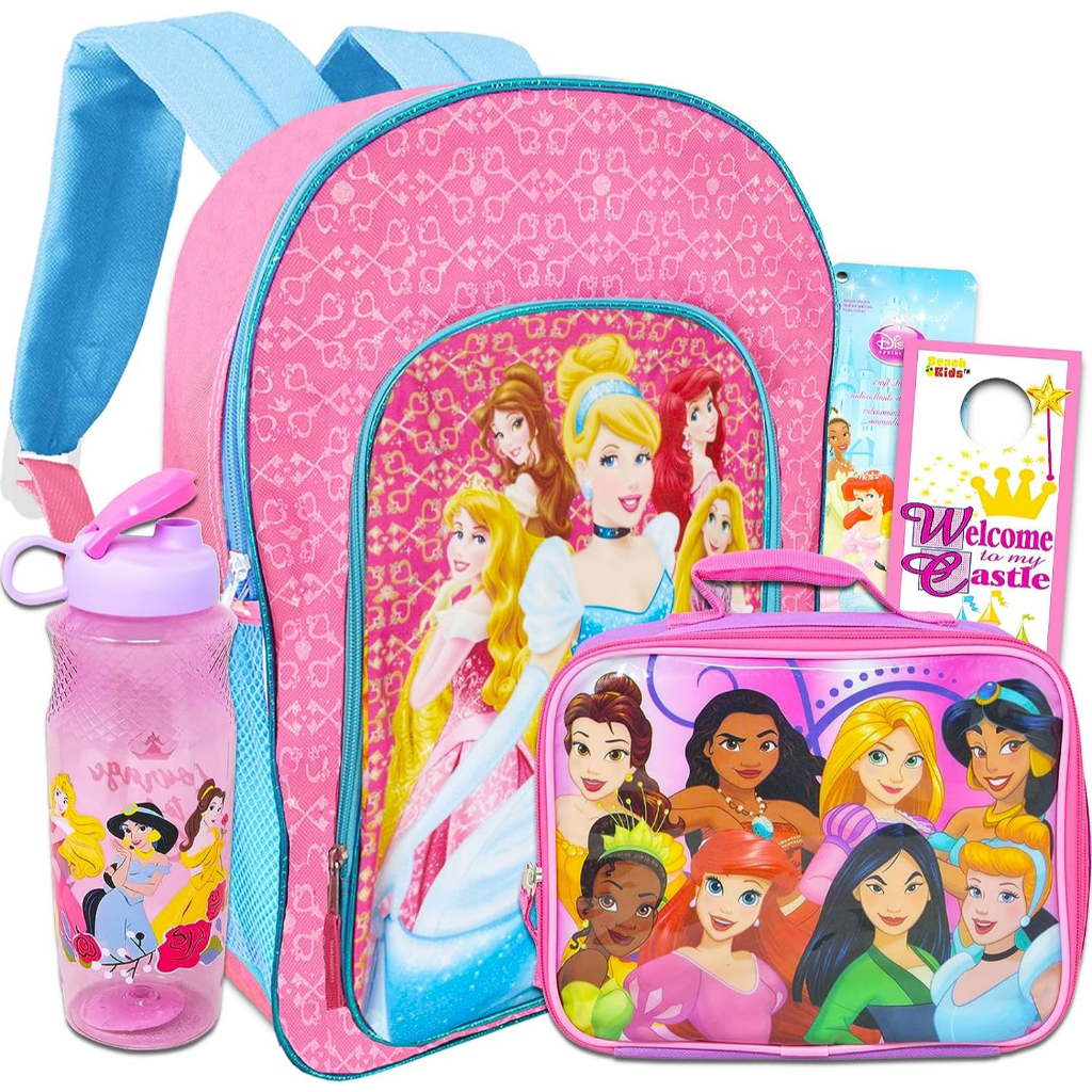 預購 ❤️正版❤️美國迪士尼 小美人魚 灰姑娘 公主 女童 書包 後背包 餐袋 便當袋 水壺 長髮公主 茉莉公主