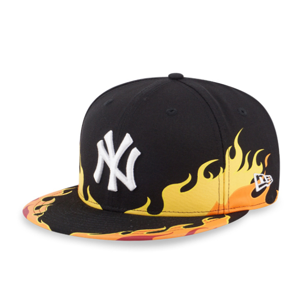 【NEW ERA】MLB NY 紐約 洋基 火焰 經典黑 棒球帽 9FIFTY 街頭 潮流【ANGEL NEW ERA】