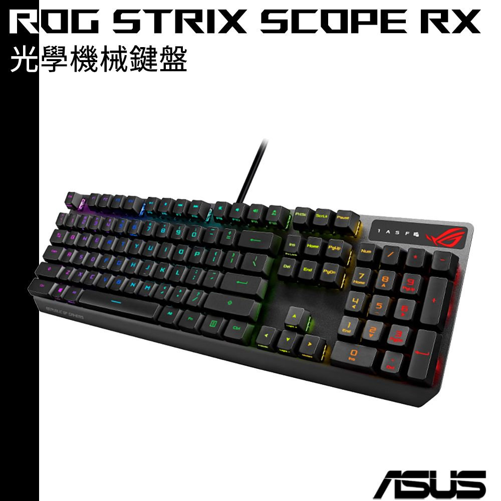 Asus 4月底前送原廠電競鼠墊 華碩 ROG Strix Scope RX PBT RGB 機械鍵盤 青軸/紅軸