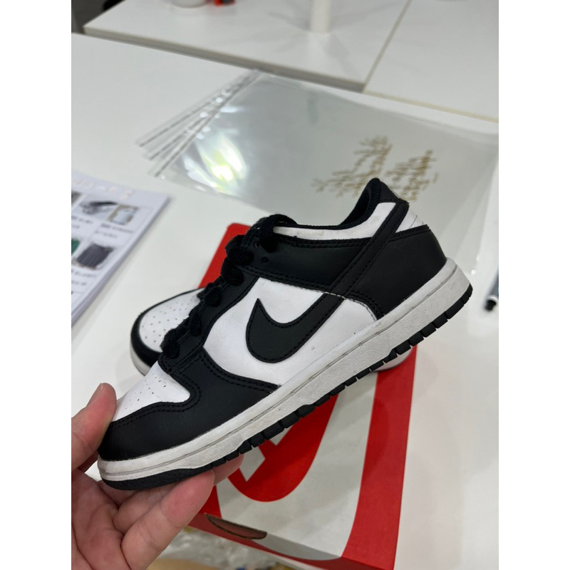 【RS正品代購】2手八成新 19公分 韓國購入NIKE DUNK LOW 熊貓 小童鞋 中童鞋